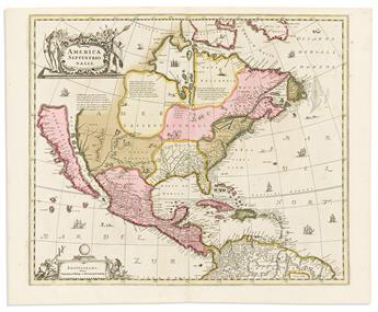 (NORTH AMERICA.) Pieter Schenk; and Gerard Valk. America Septentrionalis.                                                                        